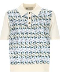 Tory Burch - T Monogram Short Sleeved Polo Shirt - Lyst