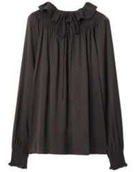 Burberry - Silk Geometric Blouse - Lyst