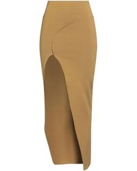 Rick Owens - Solid Color Stretch Knit Midi Skirt - Lyst