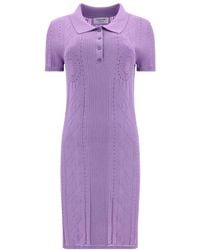 Marine Serre - Pointelle-Knit Tennis Dress - Lyst