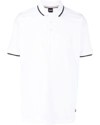 BOSS - Logo-Embossed Cotton Polo Shirt - Lyst