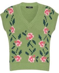 Weekend by Maxmara - Floral Intarsia Knit Top - Lyst