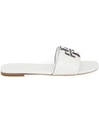 Tory Burch - Logo Patch Slip-On Sandals - Lyst