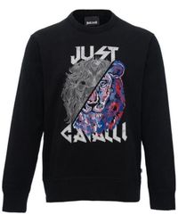 Just Cavalli - Round-Necked Logo Sweater - Lyst