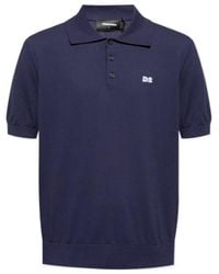 DSquared² - Logo Embroidered Short-Sleeved Polo Shirt - Lyst
