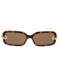 Bottega Veneta - Eyewear Rectangular Frame Sunglasses - Lyst
