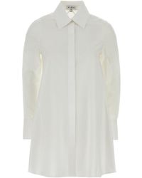 Alaïa - Alaïa A-Line Poplin Shirt Dress - Lyst