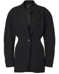 Mugler - Virgin Wool Grain De Poudre Blazer - Lyst