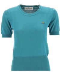 Vivienne Westwood - Orb Embroidered Knitted Top - Lyst