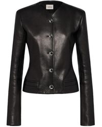 KHAITE - Nara Leather Jacket - Lyst