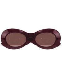 Gucci - Eyewear Oval Frame Sunglasses - Lyst