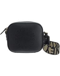 Stella McCartney - Logo Perforated Strapped Crossbody Bag - Lyst