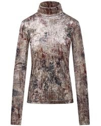 Pierre Louis Mascia - Ranat Printed Turtleneck Top - Lyst