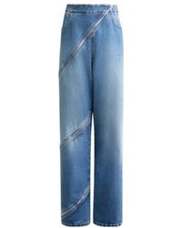 Alaïa - Denim Spiral Jeans - Lyst