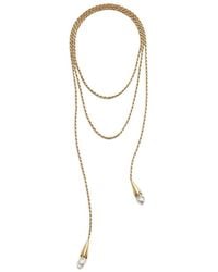 Bottega Veneta - Pearl Scarf Necklace - Lyst