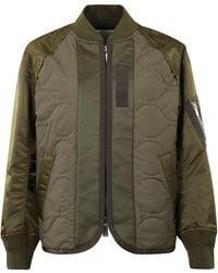 Sacai - Quilted-Panels Straight-Hem Bomber Jacket - Lyst