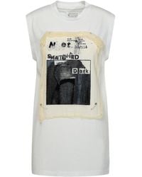 Maison Margiela - Graphic Printed Sleeveless T-Shirt - Lyst