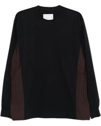 Sacai - Panelled Pocket T-Shirt - Lyst