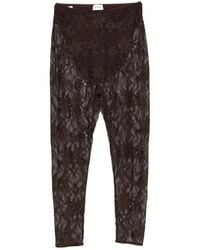 ANDAMANE - Loli Lace-Pattern Cropped Leggings - Lyst