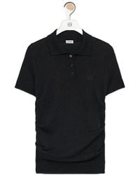 Loewe - Logo Embroidered Short-Sleeved Jumper - Lyst