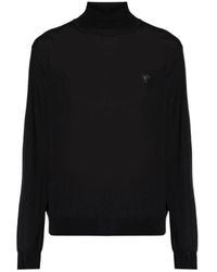 Versace - Medusa Embroidered Turtleneck Jumper - Lyst