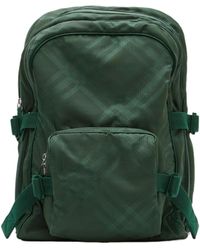 Burberry - Checked Jacquard Zipped Backpack - Lyst
