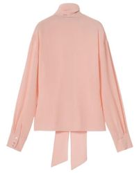 Gucci - Crepe De Chine Shirt With Neck Bow - Lyst