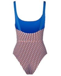 Fendi Lycra Reversible One-Piece Swimsuit in Pink | Lyst