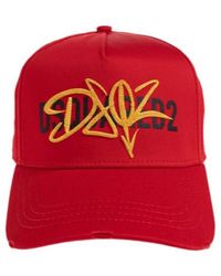 DSquared² - Logo Embroidered Distressed Baseball Cap - Lyst