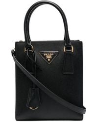 Prada - Leather Logo Handbag - Lyst