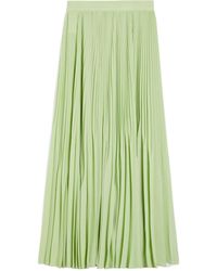 Max Mara - Pleated Sable Georgette Skirt - Lyst