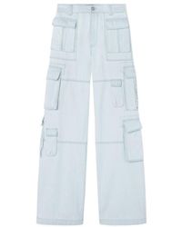 Versace - Mid-Rise Wide-Leg Cargo Jeans - Lyst