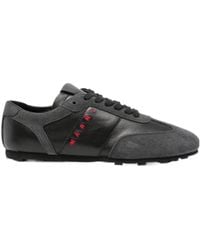 Marni - Logo-Embroidered Panelled Sneakers - Lyst