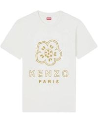 KENZO - 'Boke Flower' Embroidered Slim T-Shirt - Lyst