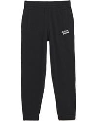 Maison Kitsuné - Maison Kitsuné Logo Embroidered Drawstring Trousers - Lyst