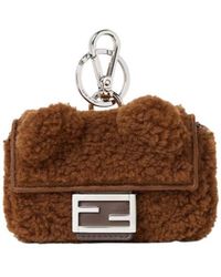 Fendi - Dark Shearling Charm - Lyst