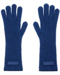 Jacquemus - Logo Patch Ribbed Gloves - Lyst