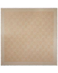 Gucci - Monogram Jacquard Frayed-Edge Scarf - Lyst