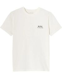 A.P.C. - Logo Printed Crewneck T-Shirt - Lyst