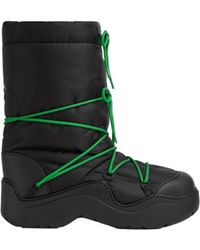 Bottega Veneta - Lace-Up Puddle Bomber Boots - Lyst