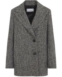 Peserico - Herringbone Tweed Coat - Lyst