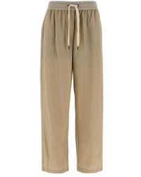 Brunello Cucinelli - Straight-Leg Drawstring Trousers - Lyst