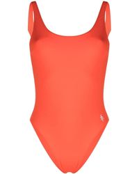 Sporty & Rich - Printed Backless One-Piece Swimsuit - Lyst