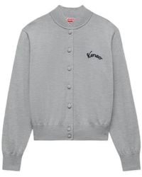 KENZO - Eiffel Tower Embroidered Cardigan - Lyst