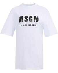 MSGM - Printed Short-Sleeved T-Shirt - Lyst