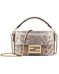 Fendi - Natural Karung Leather Bag - Lyst