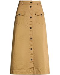 Saint Laurent - Liner-Free Solid Color Flared Skirt - Lyst