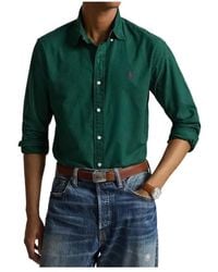 Polo Ralph Lauren - Logo Embroidered Curved Hem Shirt - Lyst