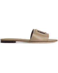 Dolce & Gabbana - Logo Detailed Open Toe Sandals - Lyst