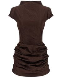 Magda Butrym - Draped High-Neck Mini Dress - Lyst